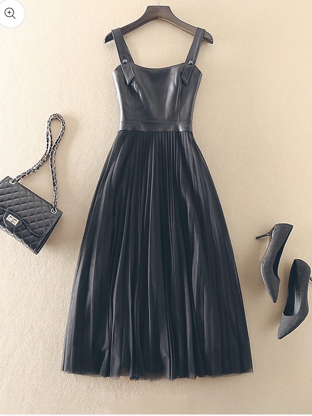 Women’s elegant midi pleated dress